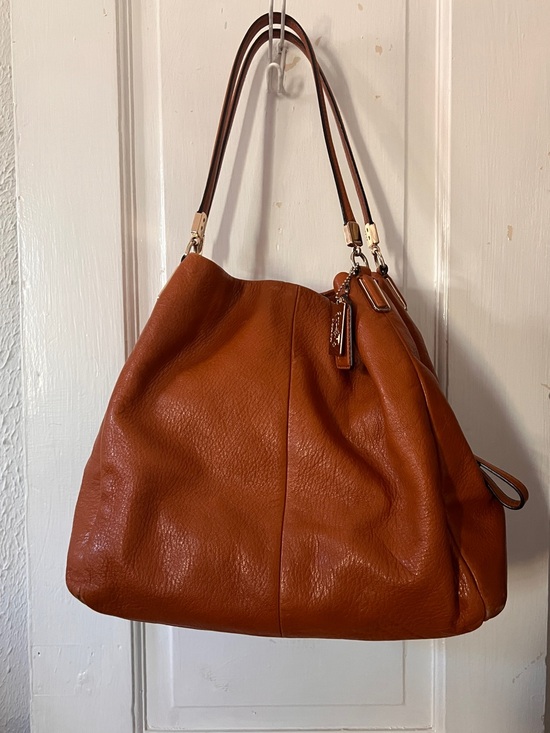 Coach Handbags - Coach Leather Boho Purse in Cognac Brown